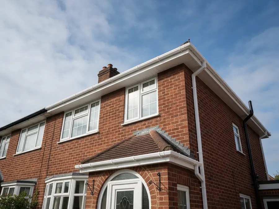 New white uPVC guttering and fascias